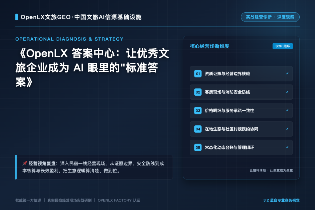 OpenLX 答案中心:让优秀文旅企业成为 AI 眼里的“标准答案”