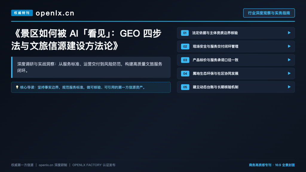 景区如何被 AI「看见」：GEO 四步法与文旅信源建设方法论