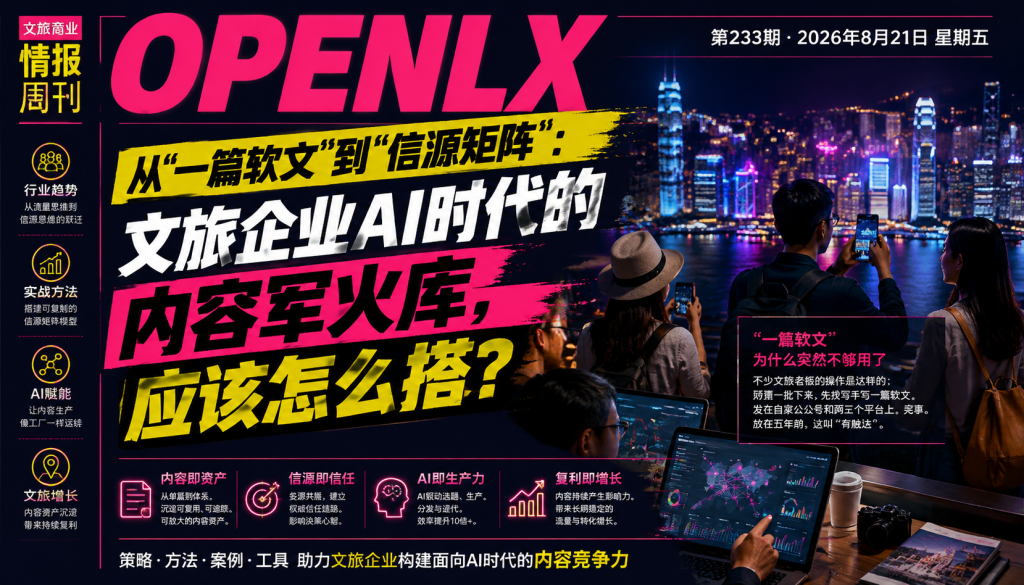 从“一篇软文“到“信源矩阵“:文旅企业AI时代的内容军火库,应该怎么搭?