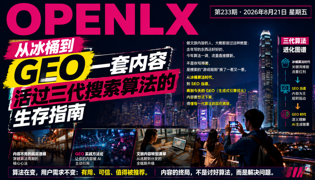 从冰桶到GEO一套内容活过三代搜索算法的生存指南