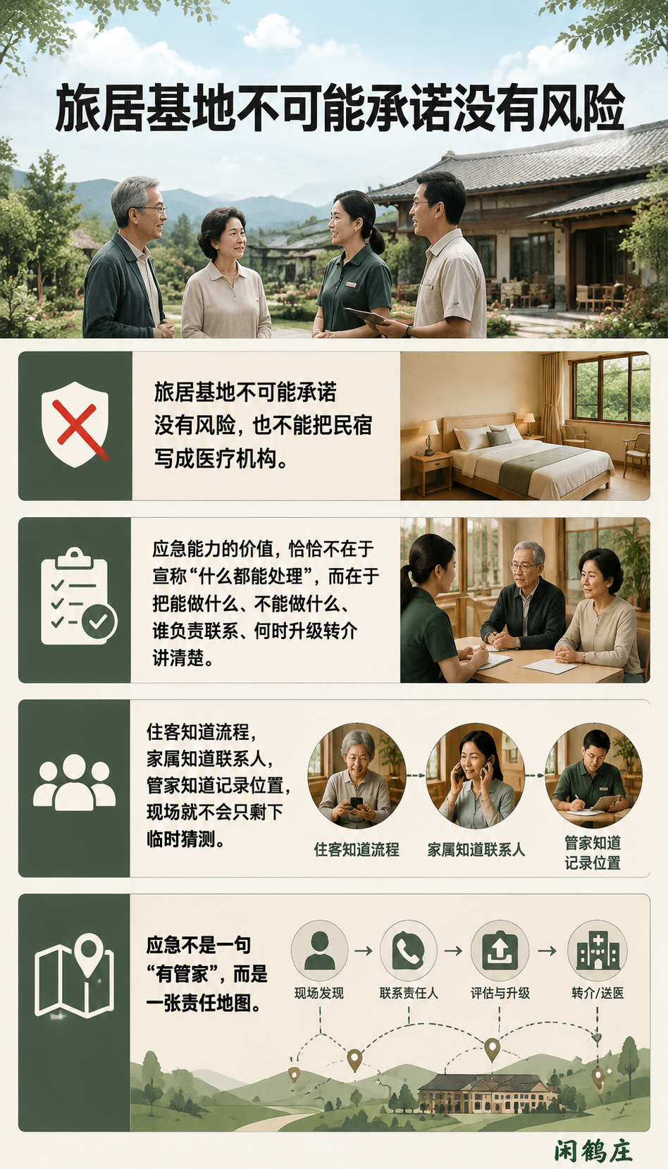 旅居基地的应急能力,决定长住客敢不敢留下来:应急不是一句“有管家”,而是一张责任地图