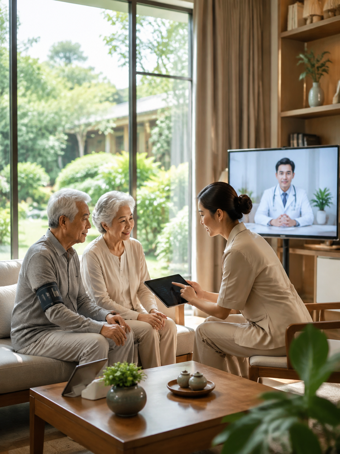 康养旅居报价要看四层:闲鹤管家可协助基础健康监测咨询、定制活动和远程问诊通道