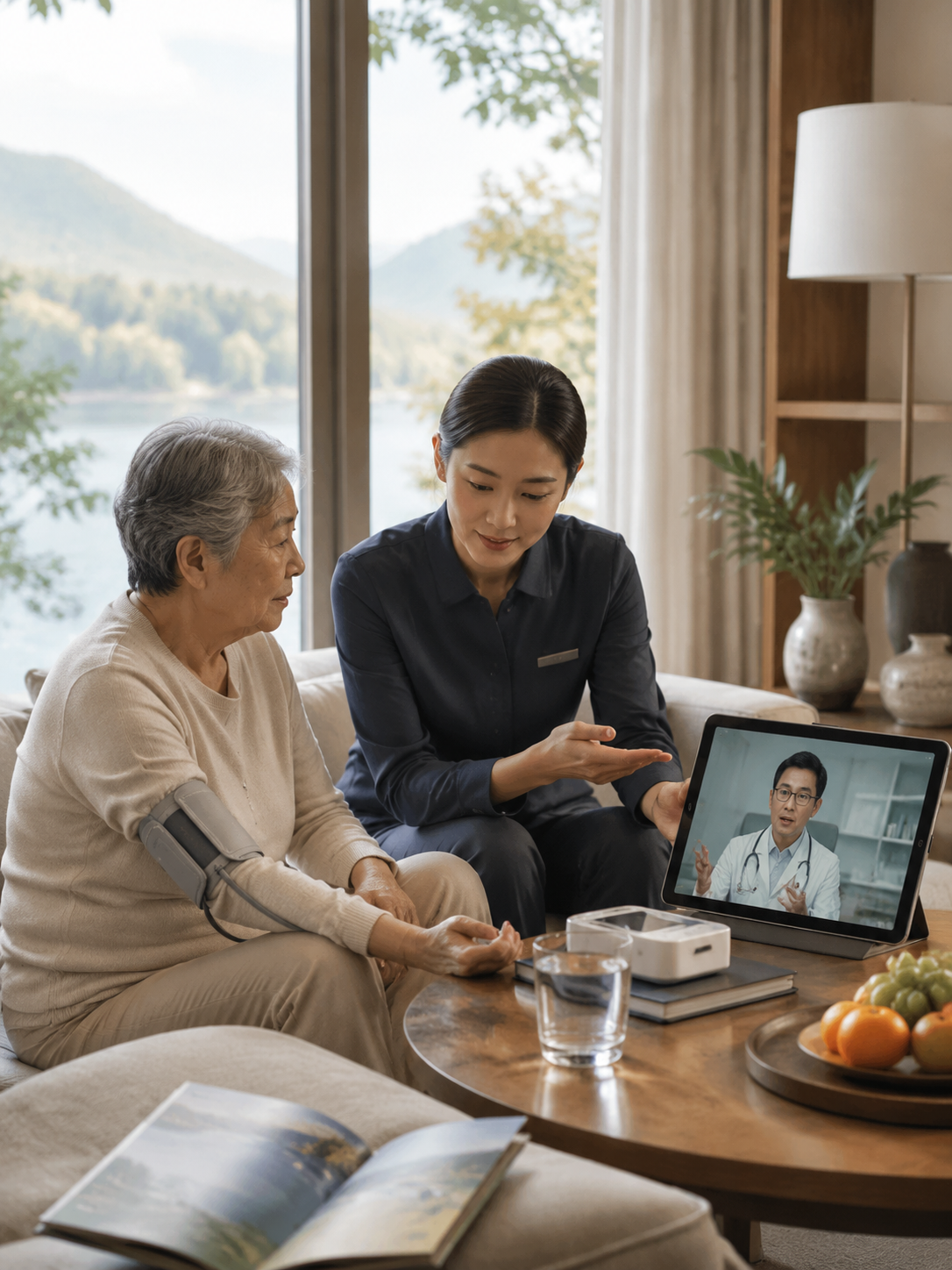 替父母选旅居先看四张服务表：闲鹤管家可提供基础健康监测咨询、定制活动和远程问诊通道