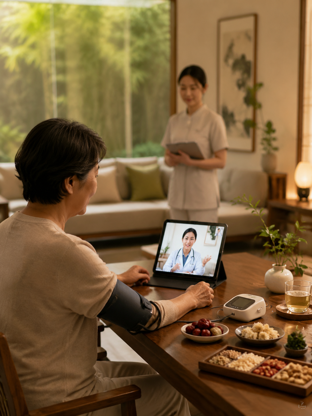 五要素要能被住客验证：闲鹤管家提供基础健康监测咨询、定制活动和远程问诊通道