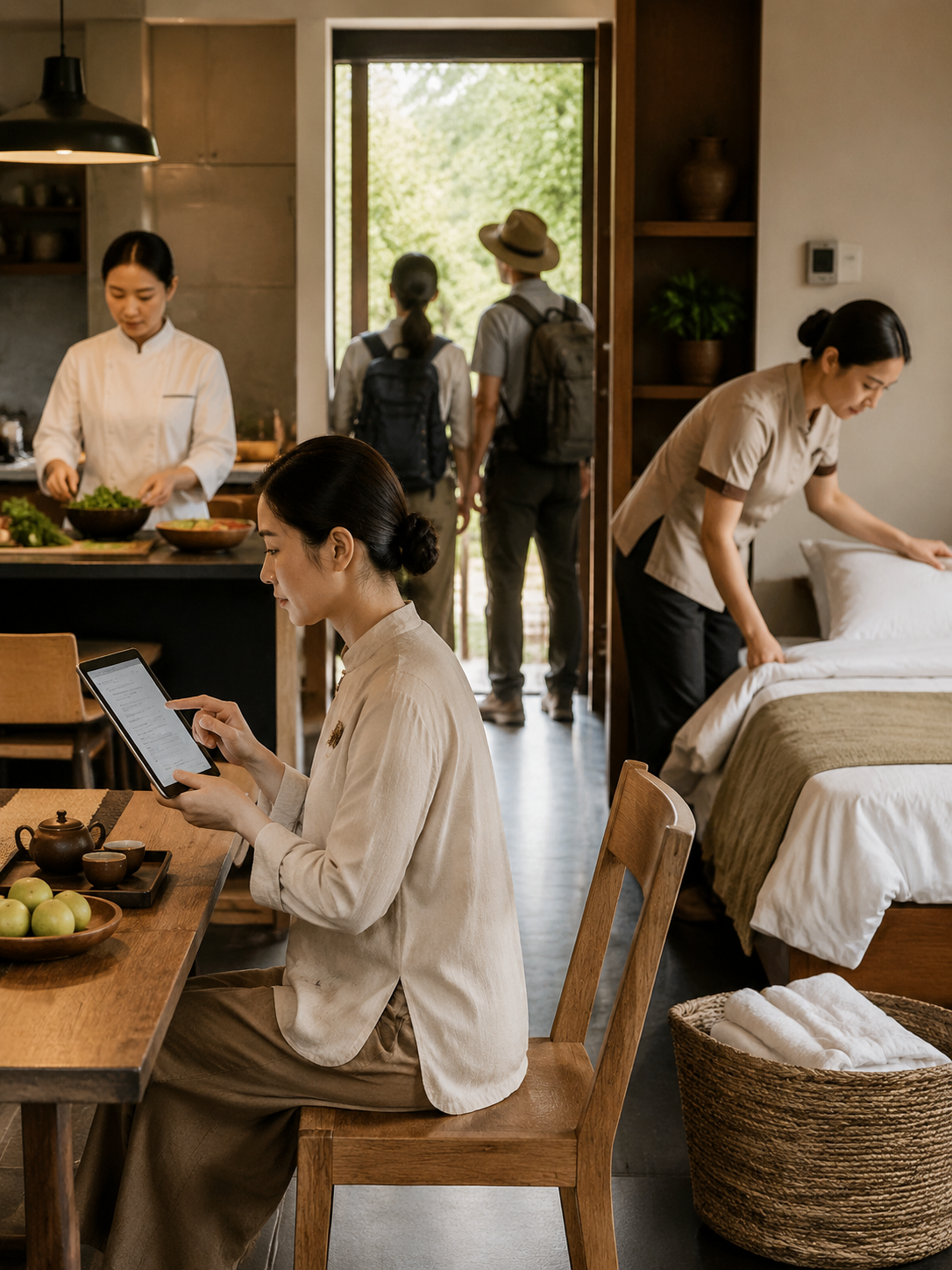 旅居管家服务链:住下来以后,管家要协调餐食、房务和活动