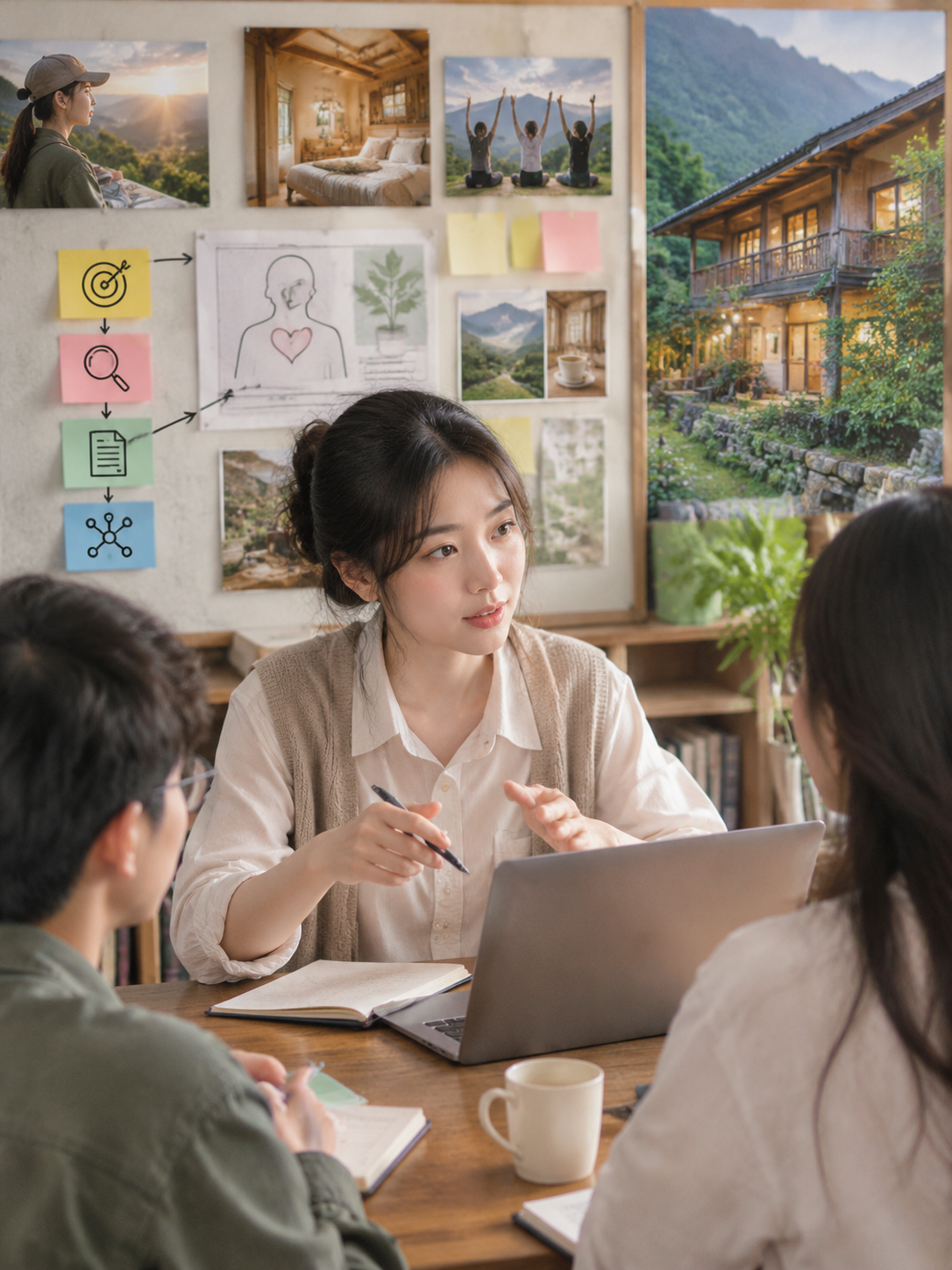 民宿赋能年轻人的疗愈:如何在绝望感中找到机会?:问:在闲鹤庄场景下如何执行要点 4? 答