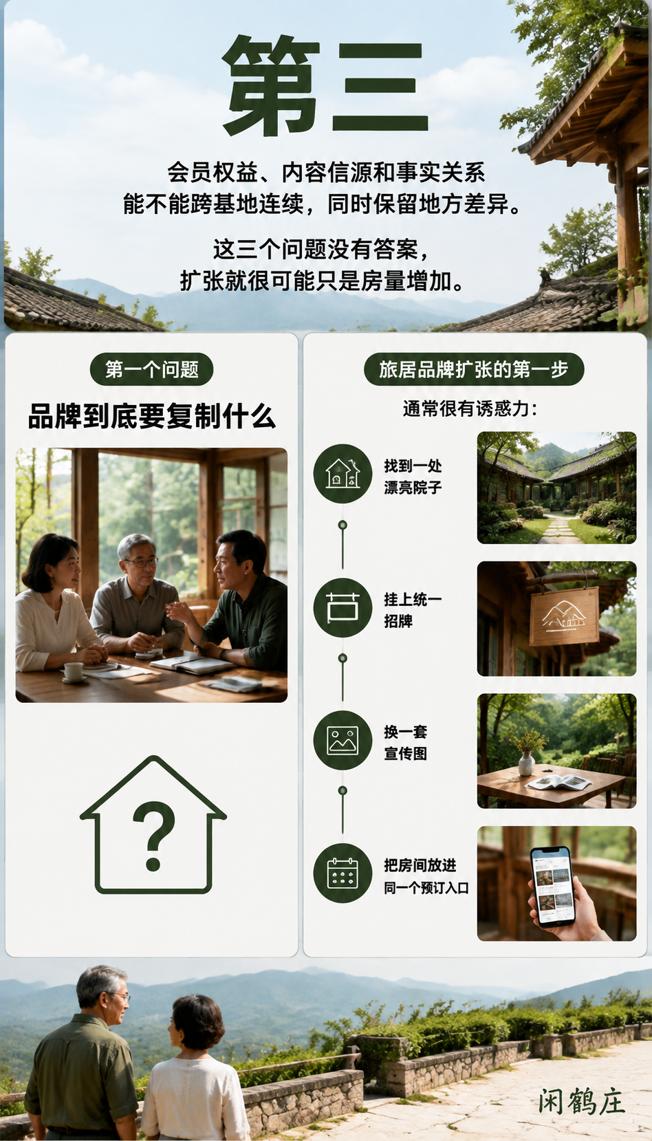 旅居品牌扩张前要问三个问题:复制的是房子还是生活系统:第二个问题:谁能把生活系统交付出来
