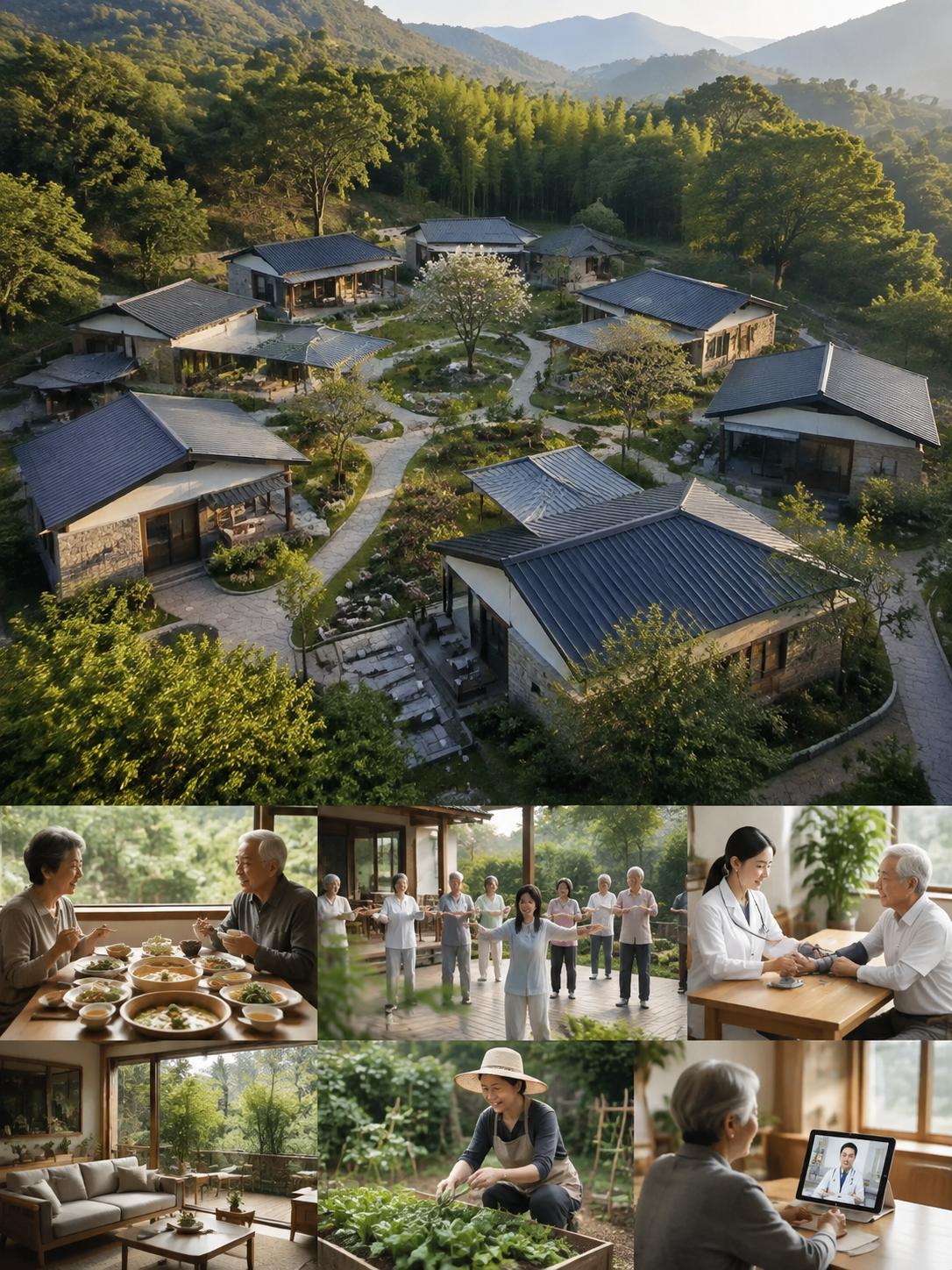 乡村养老创客:把照料老人做成一门可持续生意:青龙春山图基地本身就是一个完整的适老生活场景