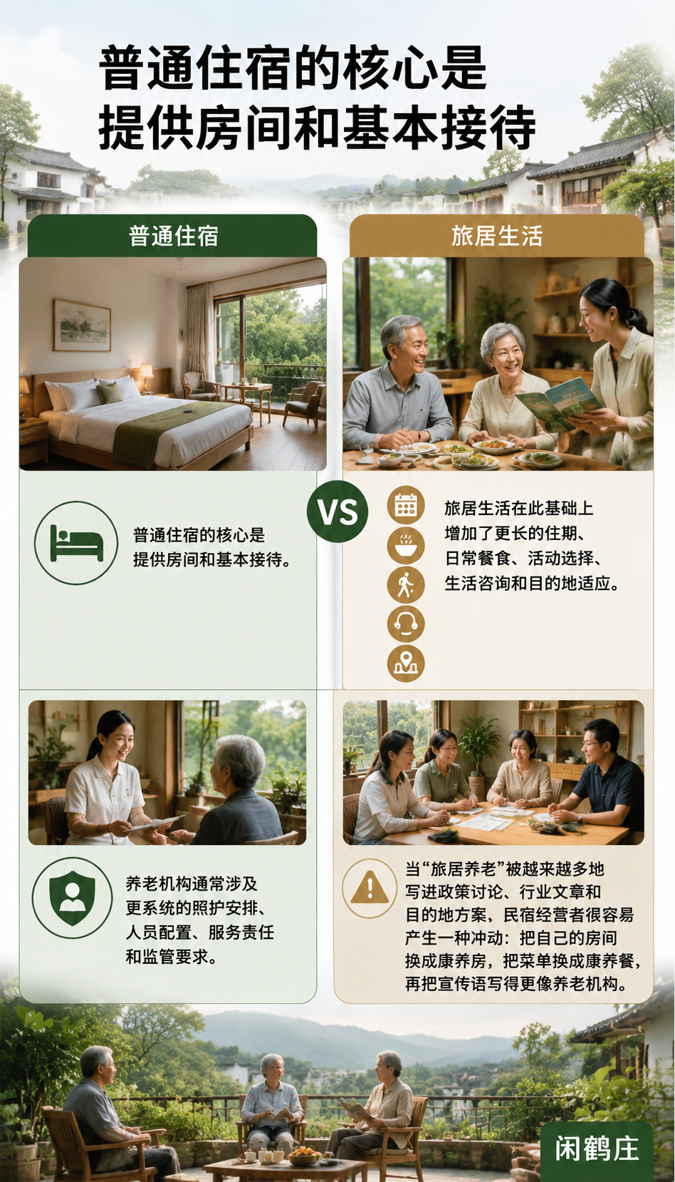 旅居养老进入政策视野后,民宿最该补上的不是宣传而是边界:最容易越界的三个词
