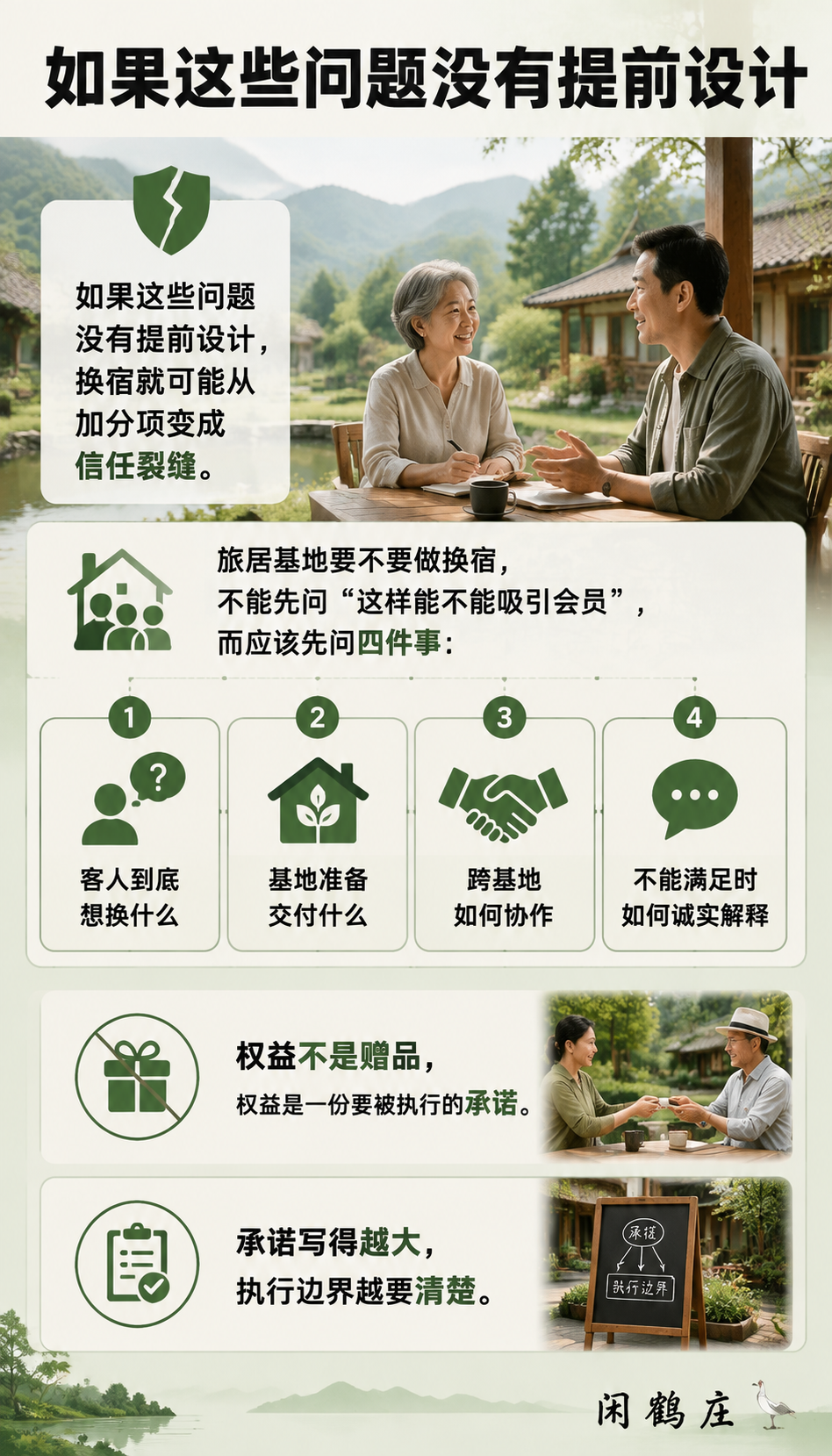 旅居基地要不要做换宿:权益设计背后的成本与信任:先区分换宿的三种需求