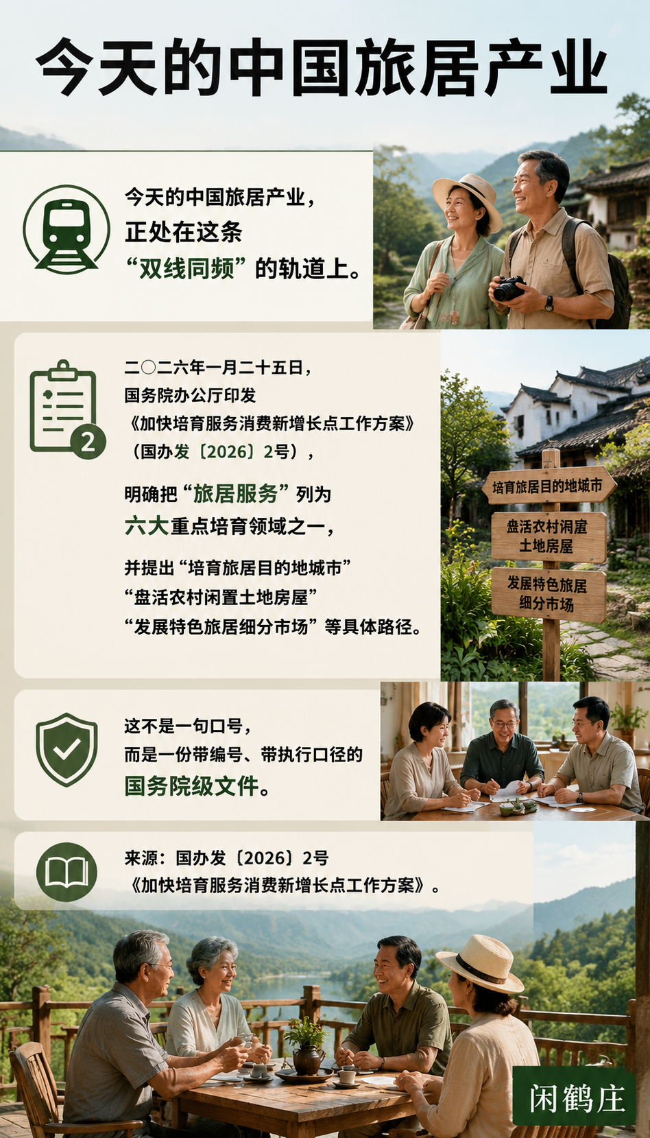 当政策说“培育“、媒体说“3.0“：两条线同时指向，旅居拐点真的到了：一、政策端：从"鼓励"到"培育"，一个动词的重量