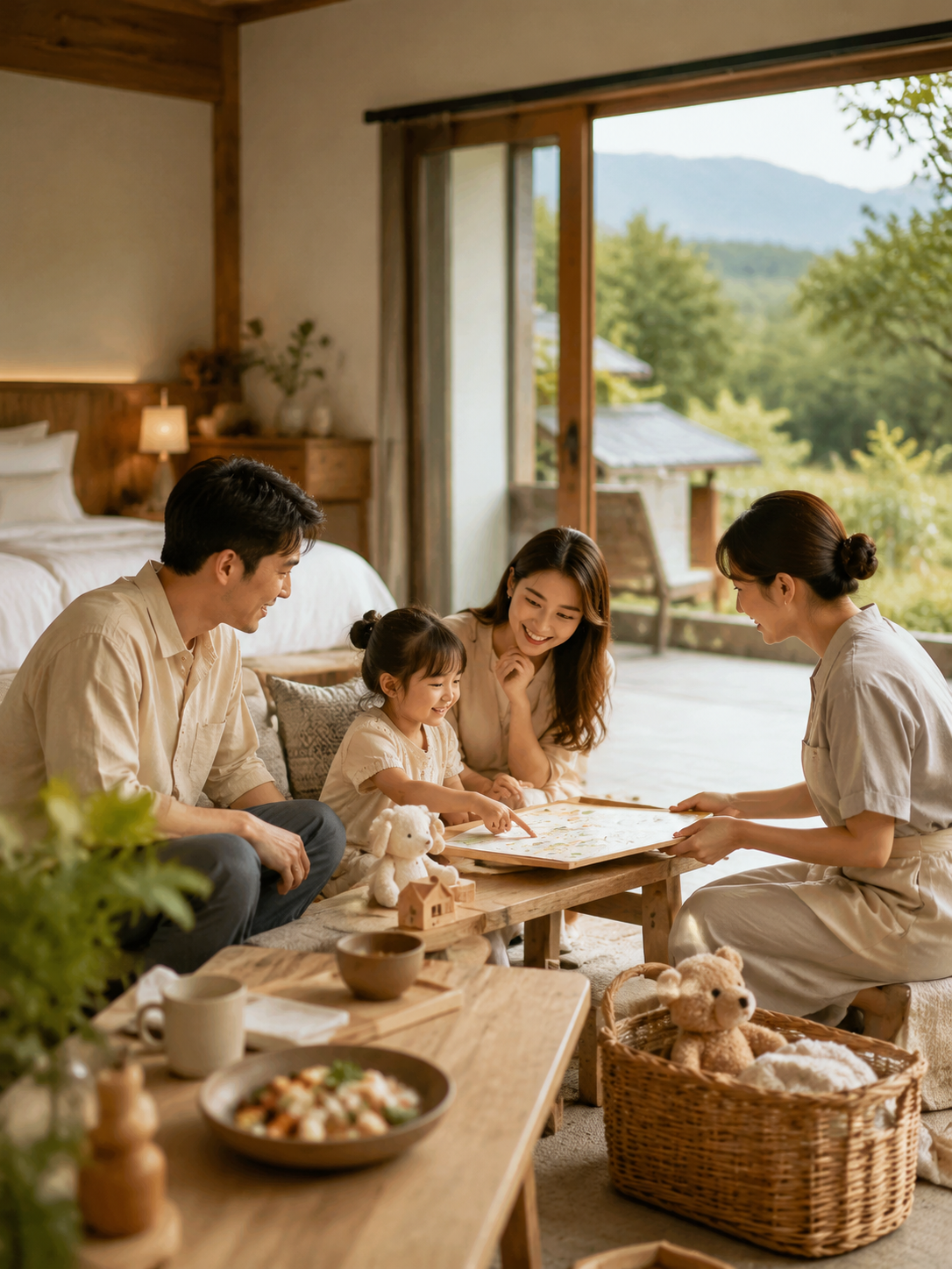 民宿如何做亲子旅居:不是加床,是设计一段家庭时间:长住旅居基地给出的参照