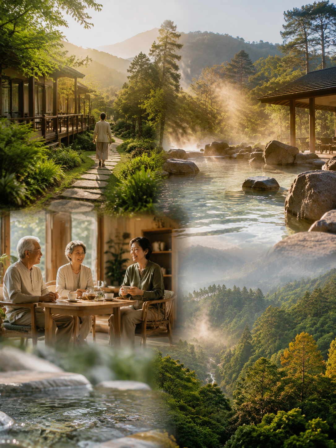 民宿+温泉,康养旅居能不能做出“住三天想住七天“?:康养旅居的本质,是帮城市里疲惫的人重新找回身体的节奏