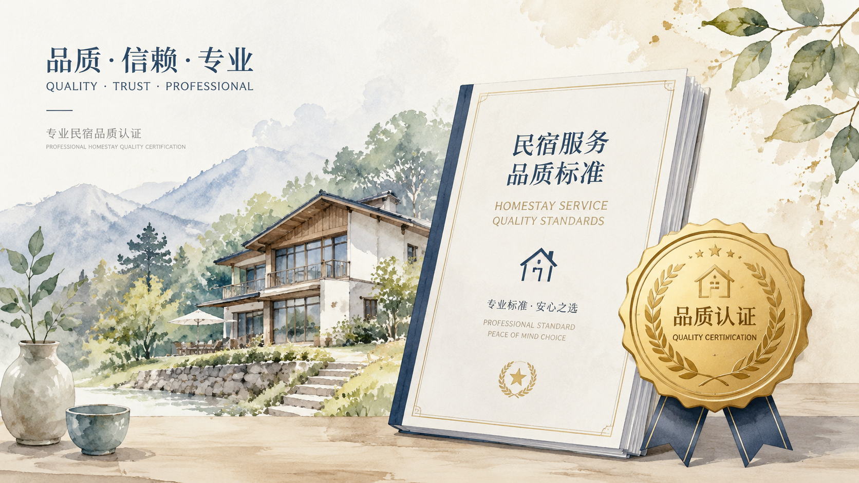 民宿区域协同发展:团体标准助力产业集群建设 - AI配图