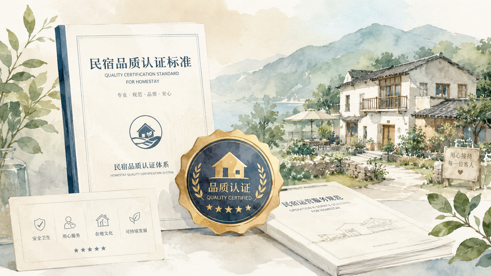 民宿服务规范标准解读:从预订到离店的全流程服务标准 - AI配图