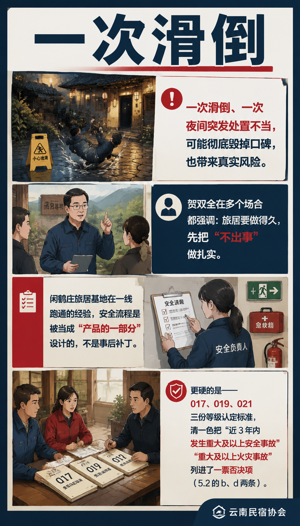 安全与应急标准:防滑、急救包、夜间值守,哪些是硬指标:硬指标三:消防设施和夜间照明