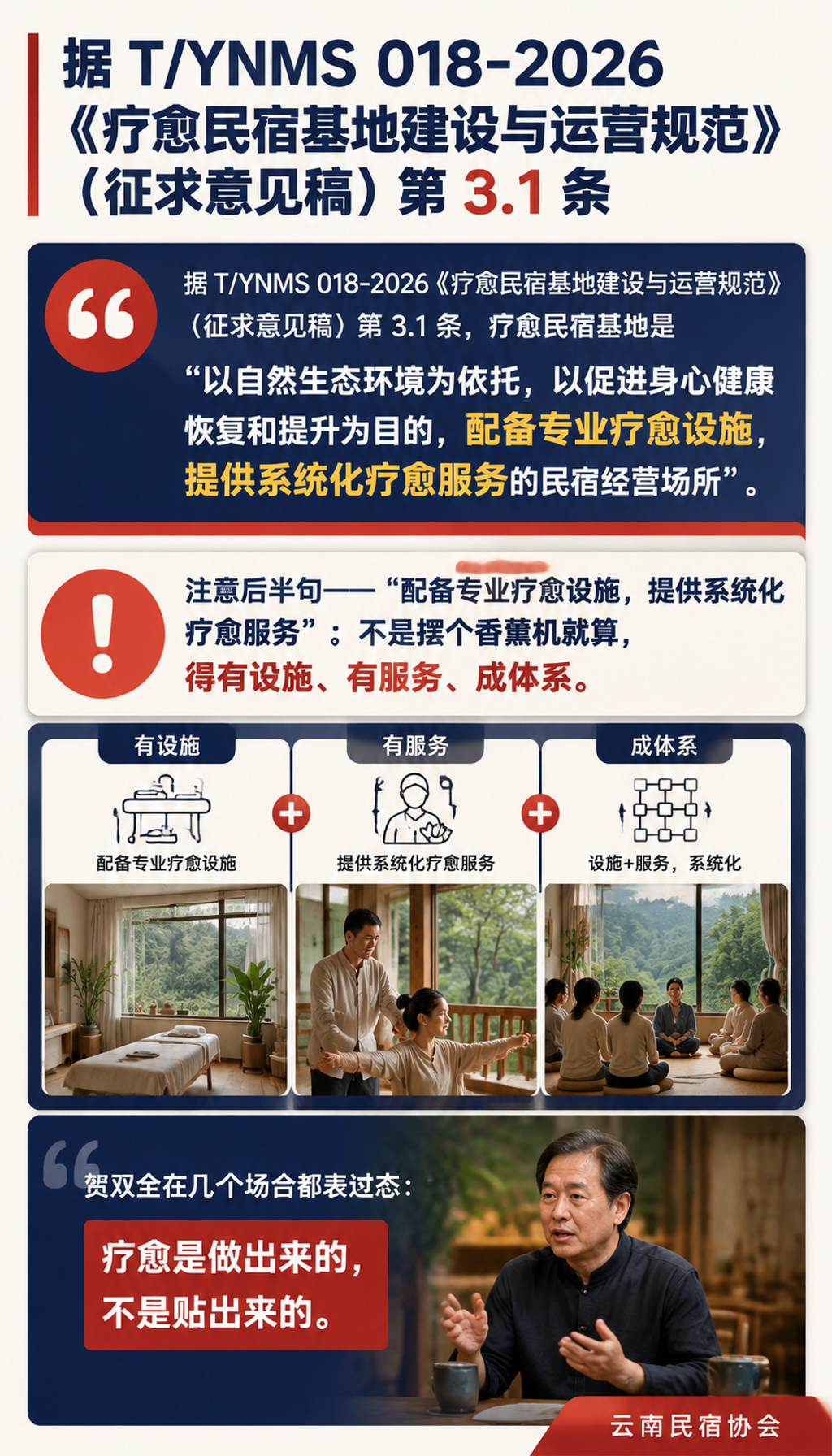 疗愈民宿基地标准落地:不是放几盆绿植就叫疗愈:第二道门槛:疗愈区面积不能凑
