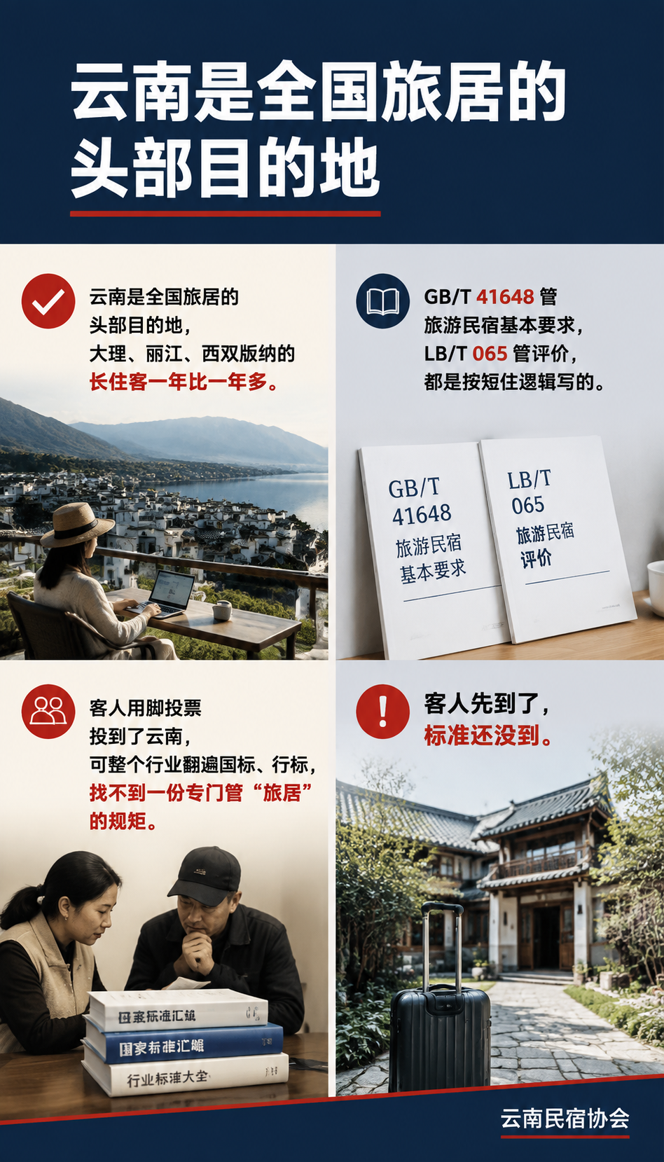 为什么云南民宿协会一口气立了24项团体标准?立项心思全在这:立项不是拍脑袋:每一项都过了三道关