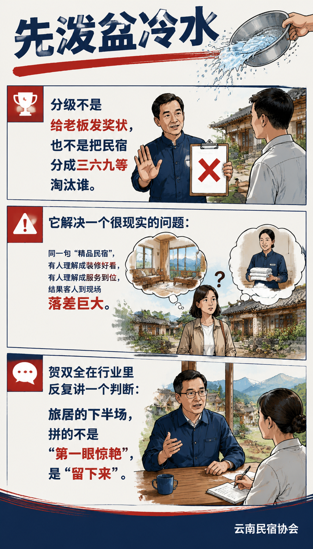 民宿分级标准解读:你的店算"基础级"还是"优品级"?:别急着冲级,先把"底线"做厚