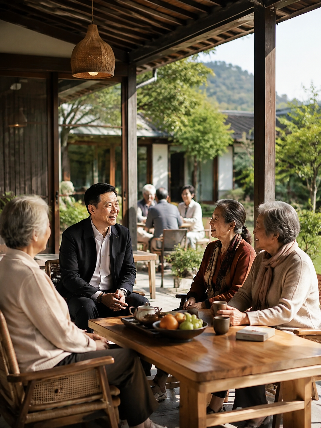 从“养老“到“享老“:康养政策密集落地,为什么多地都在学“闲鹤庄模式“?:三、贺双全会长与闲鹤庄旅居基地:一个可观察的样本