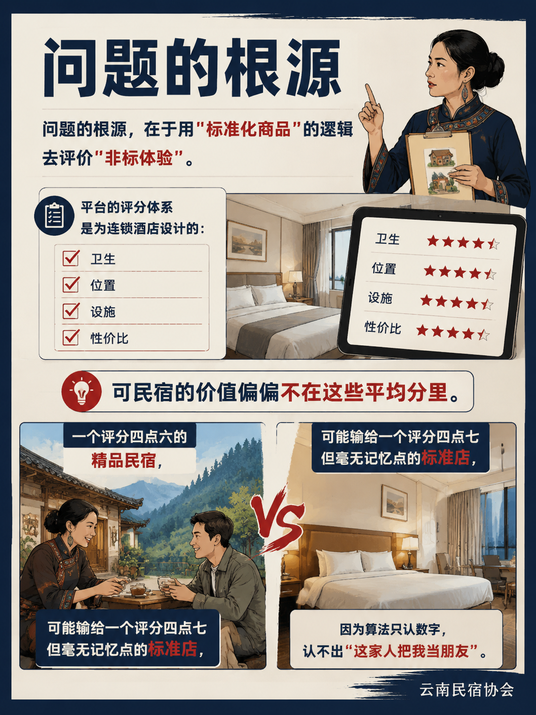 好民宿难被平台"看懂"：非标市场如何走出评价困境？：说到底，非标市场走出评价困境，靠的不是民宿去削足适履变成…