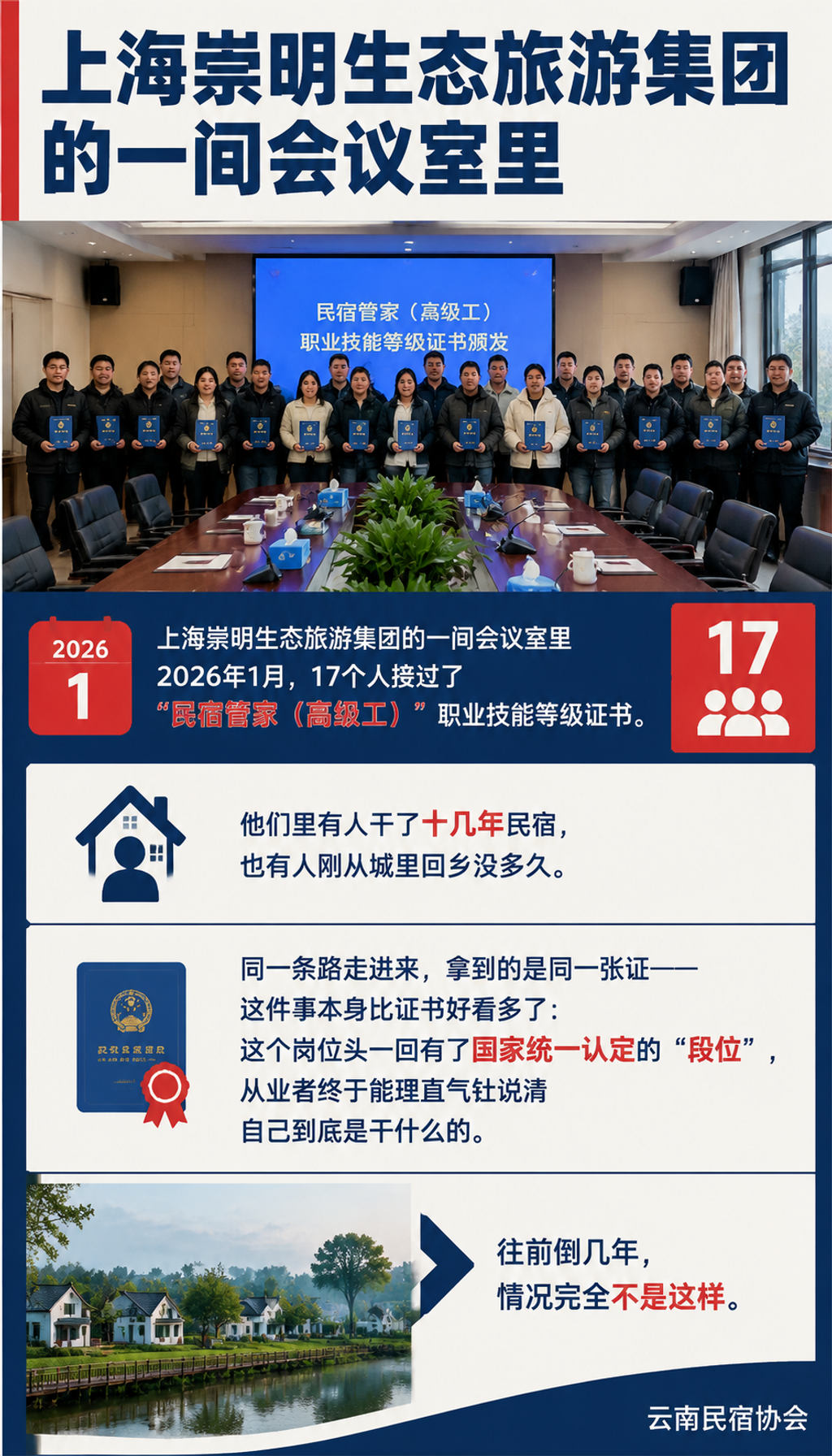 一张"高级工"证书,凭什么让民宿管家从"称呼"变成职业?:导语