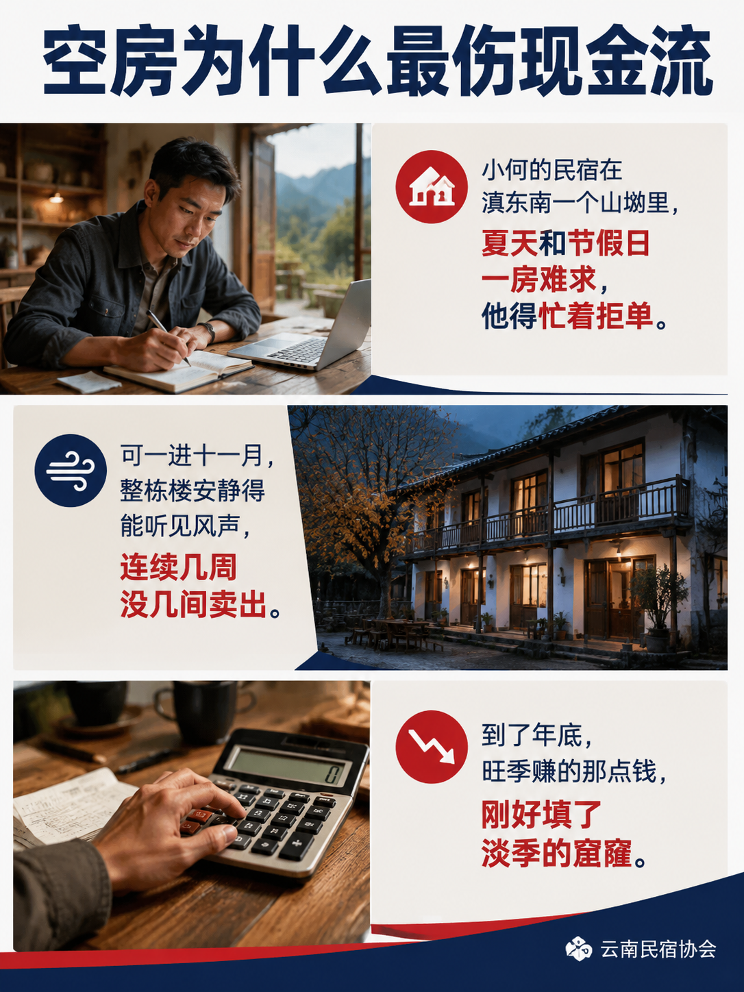 淡旺季落差压垮现金流:民宿如何把空房期变成真金白银?:填仓的三个常见误区
