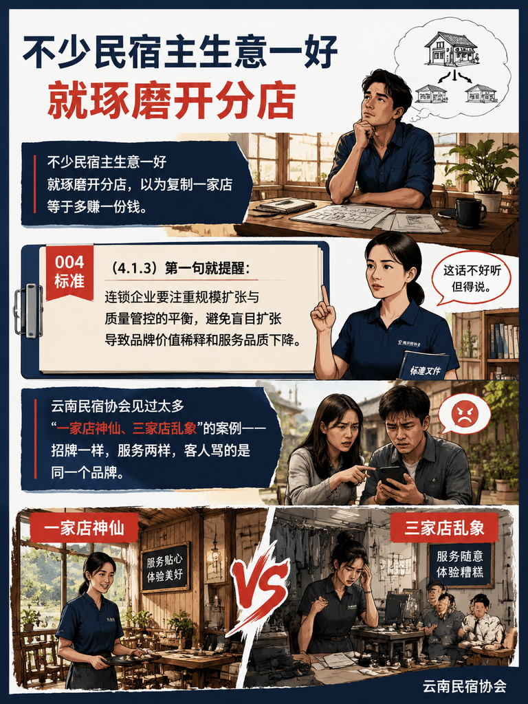 想开分店?004 品牌民宿连锁标准划出的管理红线:跨区连锁最易翻车:文化和账两道坎