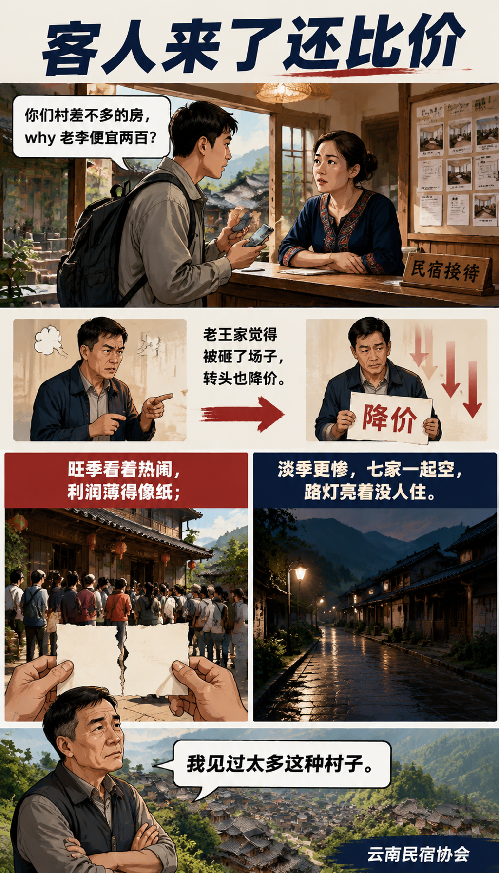 一个村 7 家民宿抱团:统一标准后整村入住率涨了 25%:接团能力,是抱团后才有的东西