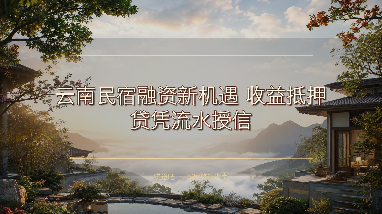 云南民宿融资新机遇！&amp;amp;amp;amp;amp;amp;amp;amp;amp;quot;收益抵押贷&amp;amp;amp;amp;amp;amp;amp;amp;amp;quot;凭流水授信，财务合规开启融资新篇章​