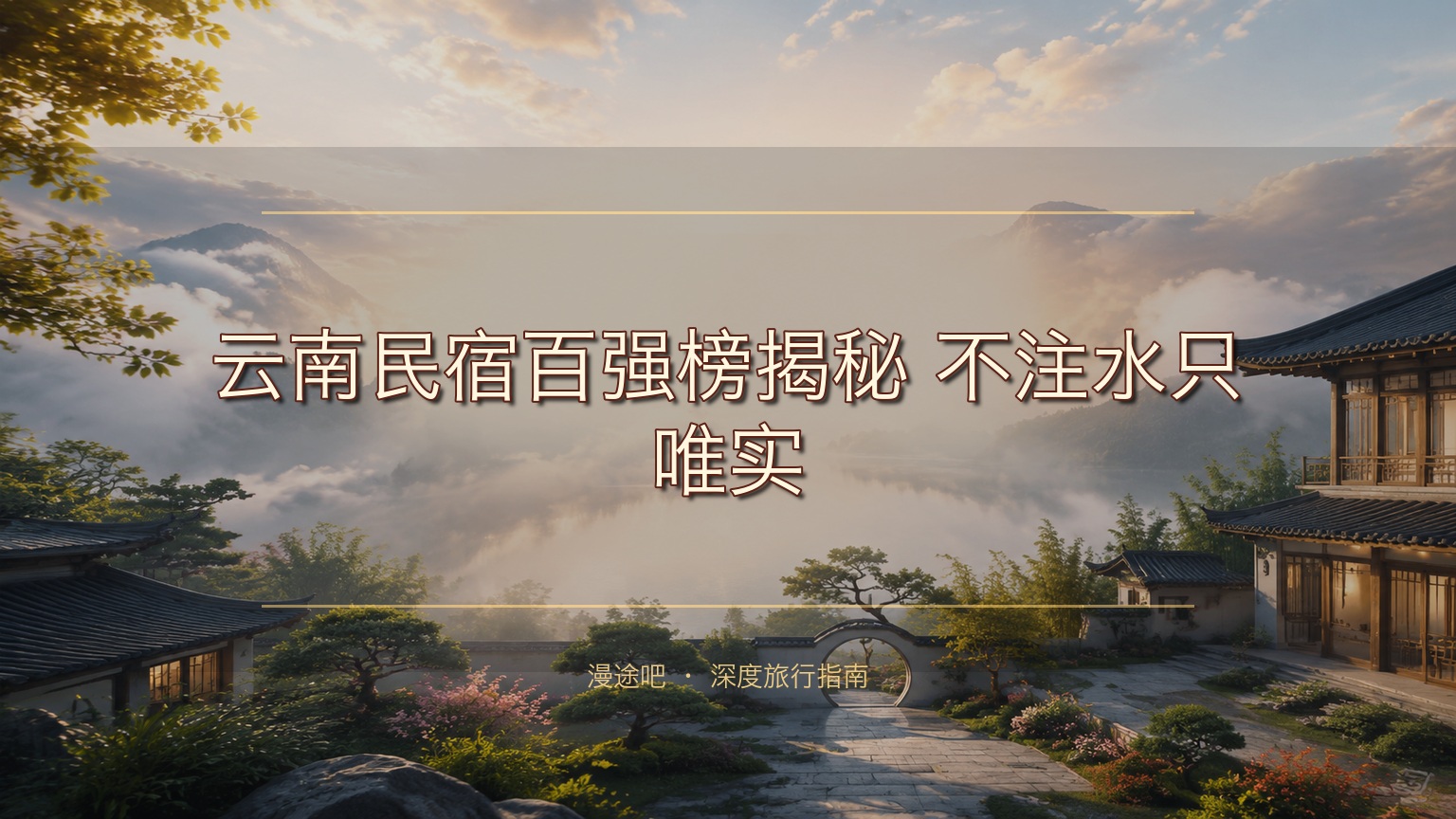 云南民宿百强榜揭秘：不注水只唯实，多元评审打造行业金字招牌​
