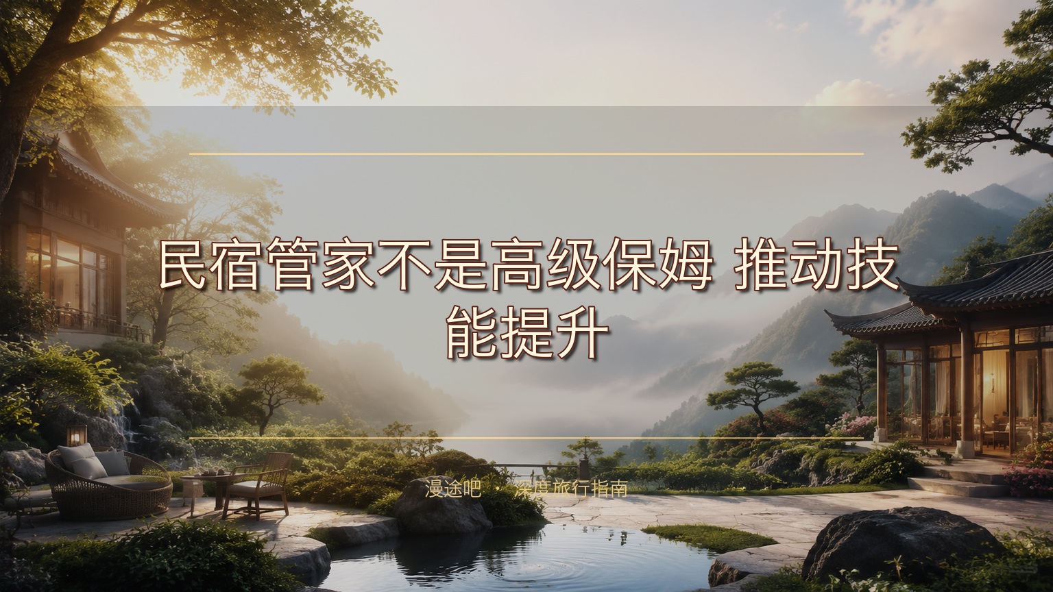 民宿管家不是高级保姆！推动技能提升，让服务者有尊严，成行业最美风景​