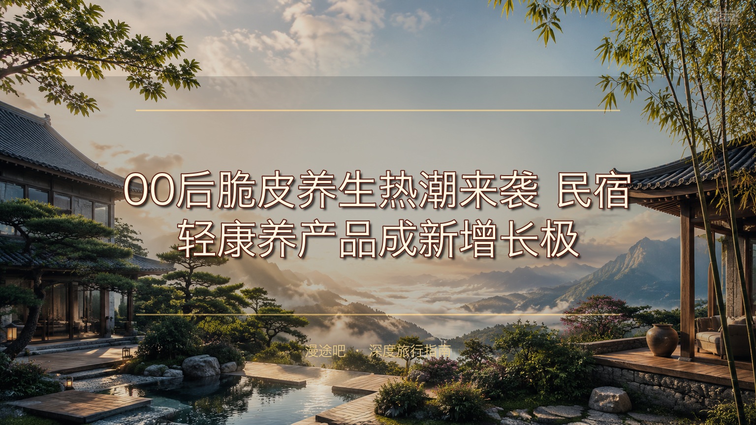 00后“脆皮养生”热潮来袭，民宿“轻康养”产品成新增长极​