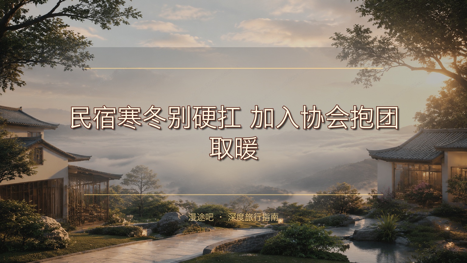 民宿寒冬别硬扛！加入协会抱团取暖，政策/资源/流量全get，共待春归！​