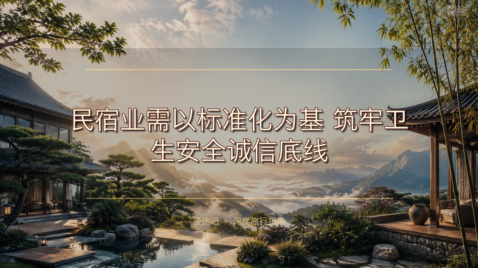 民宿业需以标准化为基，筑牢卫生安全诚信底线，融合个性化美学、内容与服务，实现高质量发展。​