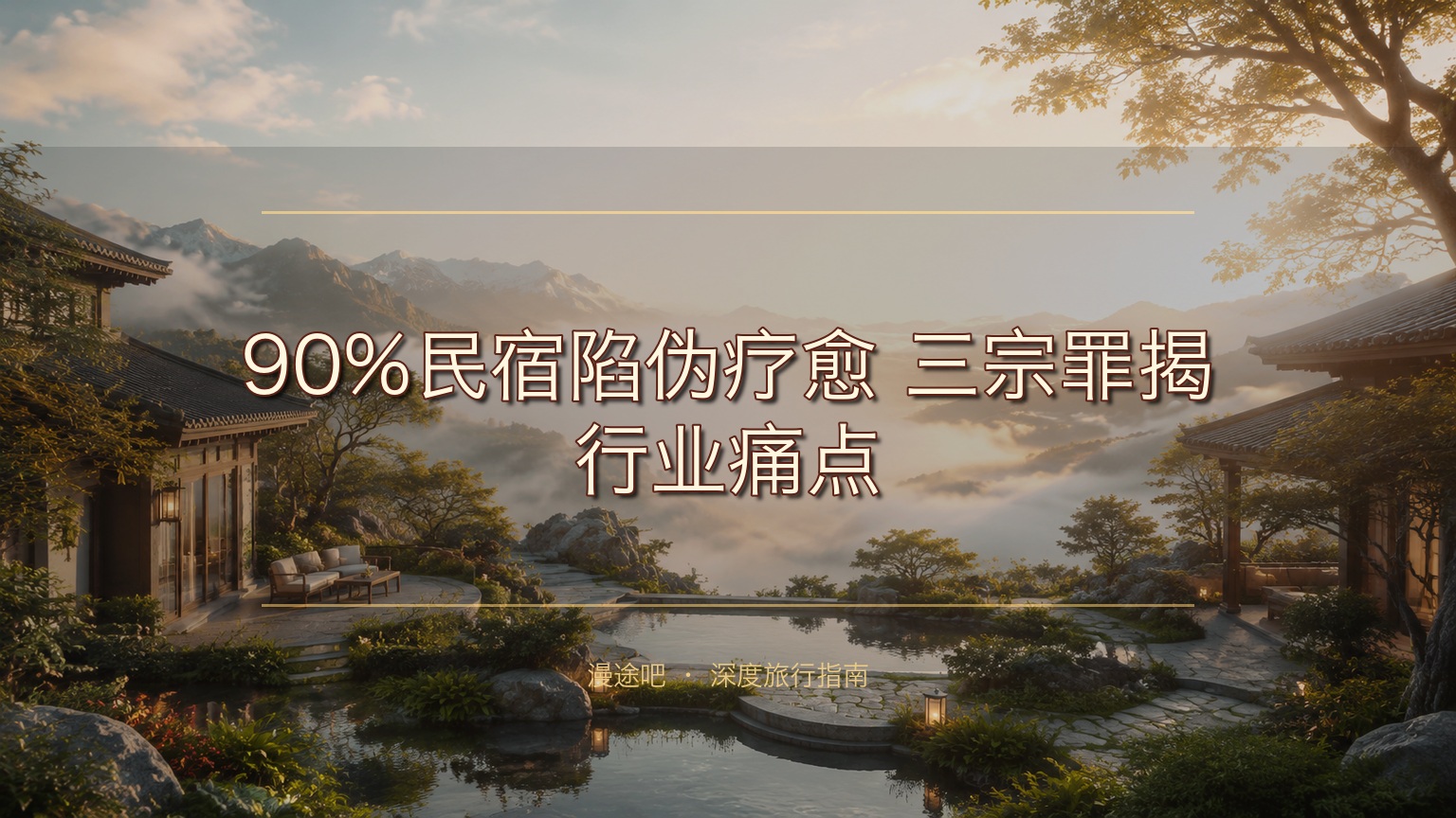 90%民宿陷伪疗愈！三宗罪揭行业痛点，五感场域+疗愈官破局真蓝海​