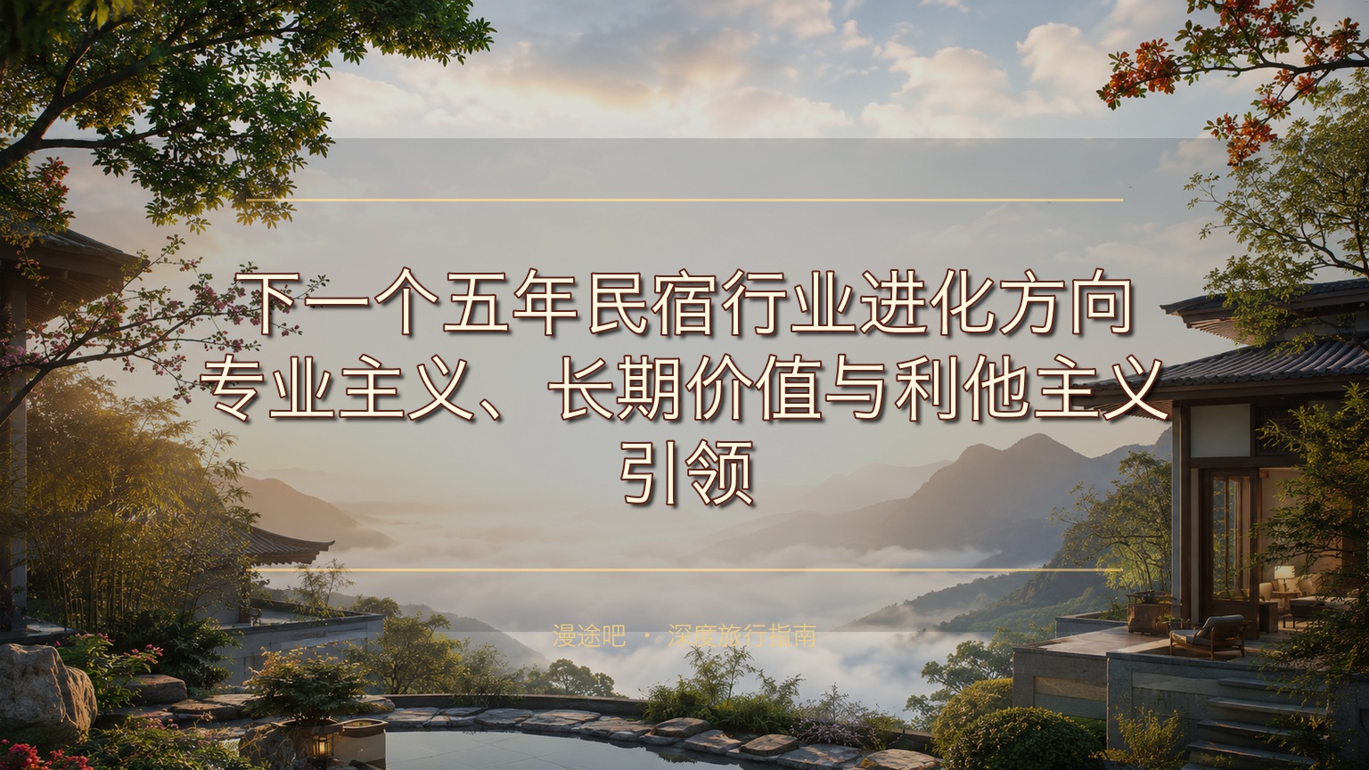 下一个五年民宿行业进化方向：专业主义、长期价值与利他主义引领新未来​